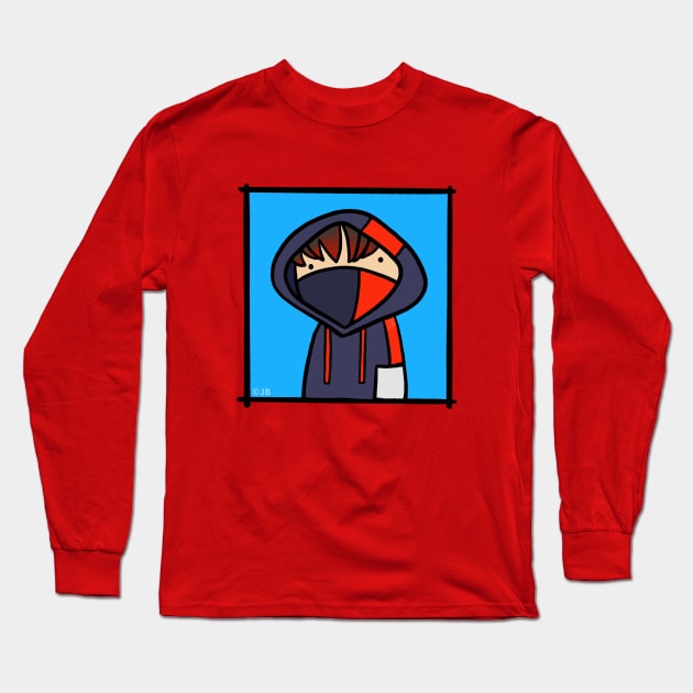 Cute Muselk Doodle Long Sleeve T-Shirt by Sketchy